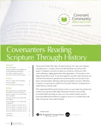 Covenanters Reading Scripture Through History