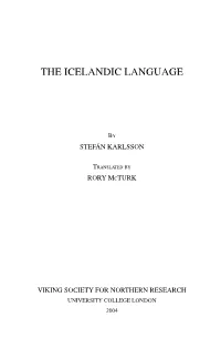 The Icelandic Language