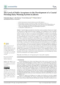 The Level of Public Acceptance to the Development of a Coastal Flooding Early Warning System in Jakarta