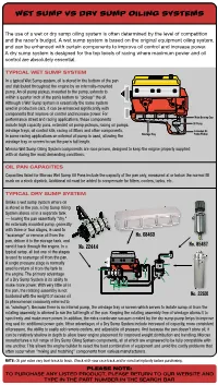 Wet Sump Vs Dry Sump Oiling Systems