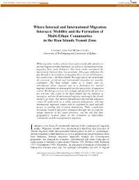 Where Internal and International Migration Intersect: Mobility and the Formation of Multi-Ethnic Communities in the Riau Islands Transit Zone