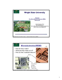 Wright State University Microelectronics/MEMS