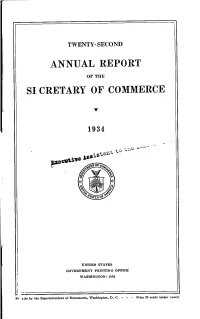 Annual Report for Fiscal Year 1934