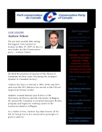 Get Involved OUR LEADER Andrew Scheer