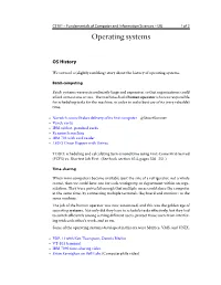 Operating Systems