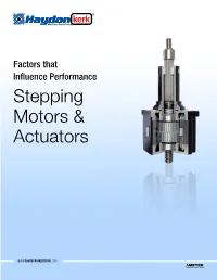 Stepping Motors & Actuators
