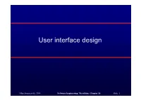 User Interface Design