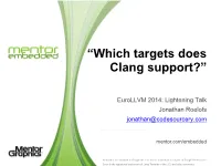 “Which Targets Does Clang Support?”