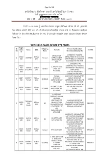 WITHHELD CASES of DPE 873 POSTS Regist Sr