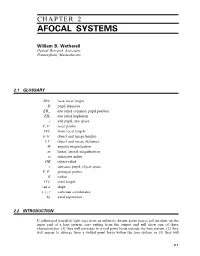Chapter 2 Afocal Systems