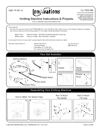 Knitting Machine Instructions & Projects