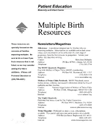Multiple Birth Resources