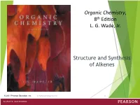 Structure and Synthesis of Alkenes