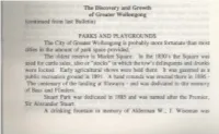 The Discovery and Growth of Greater Wollongong