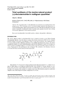 Total Synthesis of the Marine Natural Product (+)-Discodermolide in Multigram Quantities*