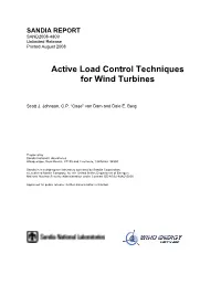 Active Load Control Techniques for Wind Turbines