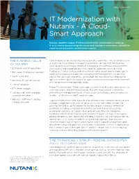 IT Modernization with Nutanix – a Cloud-Smart Approach