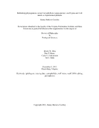 Rethinking Phylogenetics Using Caryophyllales (Angiosperms), Matk Gene and Trnk Intron As Experimental Platform