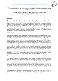 The Magnitude of Termites to the Future of Kimberlite Exploration in Botswana