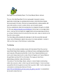 Bad Bugs Bookclub Meeting Report: the Ghost Map by Steven Johnson
