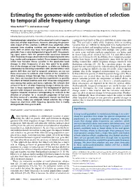 Estimating the Genome-Wide Contribution of Selection to Temporal Allele Frequency Change