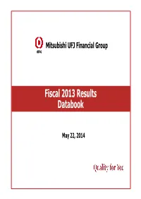 Fiscal 2013 Results Databook