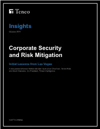Insights Corporate Security and Risk Mitigation