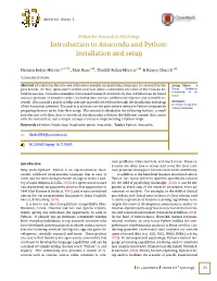 Introduction to Anaconda and Python: Installation and Setup