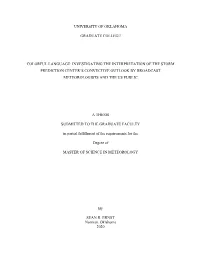 Investigating the Interpretation of the Storm Prediction Center’S Convective Outlook by Broadcast Meteorologists and the Us Public