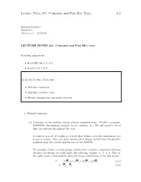 Lecture Notes #3: Contrasts and Post Hoc Tests 3-1