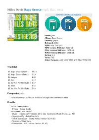 Miles Davis Bags Groove Mp3, Flac, Wma