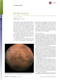 News Feature: the Mars Anomaly