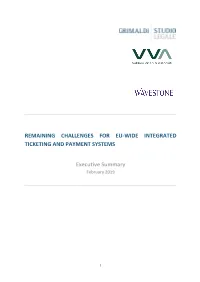 Remaining Challenges for Eu-Wide Integrated Ticketing and Payment Systems