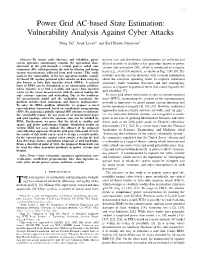 Vulnerability Analysis Against Cyber Attacks