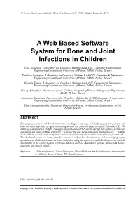 A Web Based Software System for Bone and Joint Infections in Children