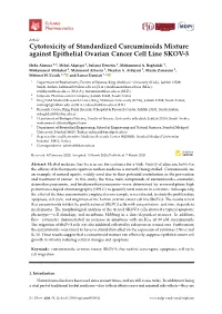 Cytotoxicity of Standardized Curcuminoids Mixture Against Epithelial Ovarian Cancer Cell Line SKOV-3