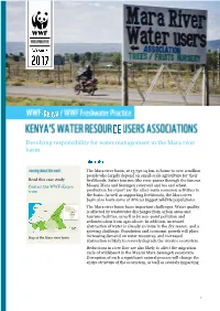 Devolving Responsibility for Water Management in the Mara River Basin