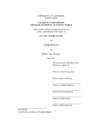 JAPANESE SALMON in an UNEVEN WORLD a Dissertation Submitted In