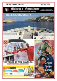 MALTESE E-NEWSLETTER 342 October 2020