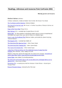 Readings, References and Resources from Confusion 2021
