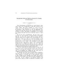 The Distinctive Doctrines and Polity of Presbyterianism