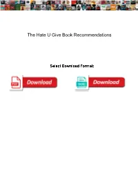The Hate U Give Book Recommendations