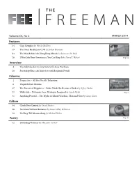 Volume 64, No 2 MARCH 2014 Features Interview Columns Culture