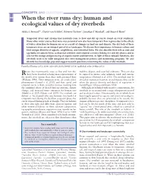 When the River Runs Dry: Human and Ecological Values of Dry Riverbeds
