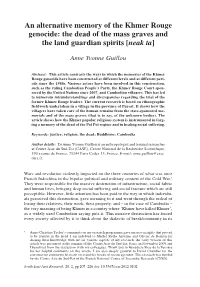 An Alternative Memory of the Khmer Rouge Genocide: the Dead of the Mass Graves and the Land Guardian Spirits [Neak Ta]