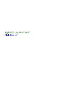Apple Ipad User Guide Ios 12.Pdf