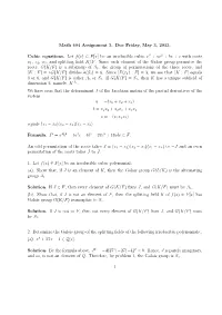 F[X] Be an Irreducible Cubic X 3 + Ax 2 + Bx + Cw