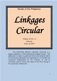 Linkages Circular Vol. 10 No. 31