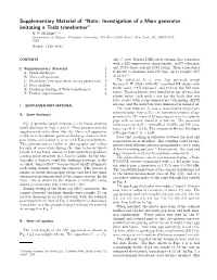 Note: Investigation of a Marx Generator Imitating a Tesla Transformer” B