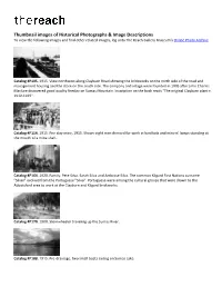 Thumbnail Images of Historical Photographs & Image Descriptions